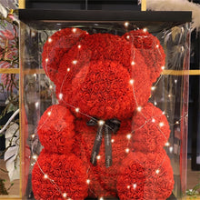 Load image into Gallery viewer, Souvenir 25-40cm Rose Bear With LED Box Creative