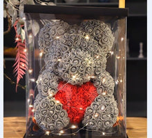 Load image into Gallery viewer, Souvenir 25-40cm Rose Bear With LED Box Creative
