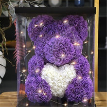 Load image into Gallery viewer, Souvenir 25-40cm Rose Bear With LED Box Creative