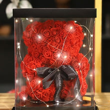 Load image into Gallery viewer, Souvenir 25-40cm Rose Bear With LED Box Creative