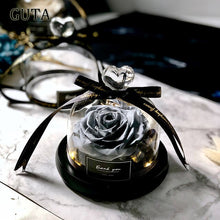 Load image into Gallery viewer, Valentine' s Day Enternal Roses in Glass Real Red Rose