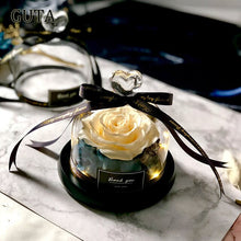 Load image into Gallery viewer, Valentine' s Day Enternal Roses in Glass Real Red Rose