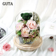 Load image into Gallery viewer, Rose Bear Carnation Flowers Dried Flowers